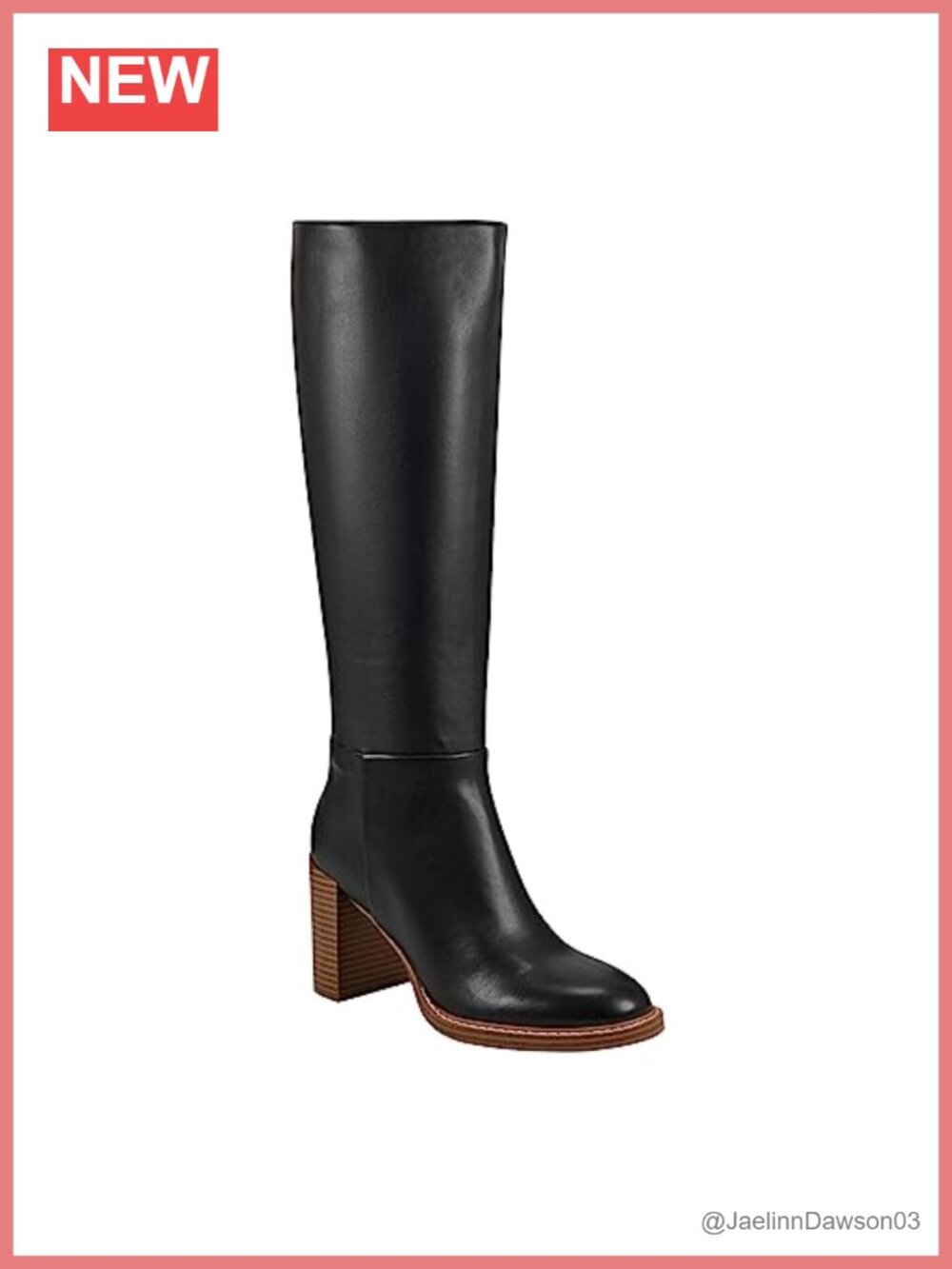 Marc Fisher Gabey Knee High Block Heel Dress Boots Women's Sz 9 Black